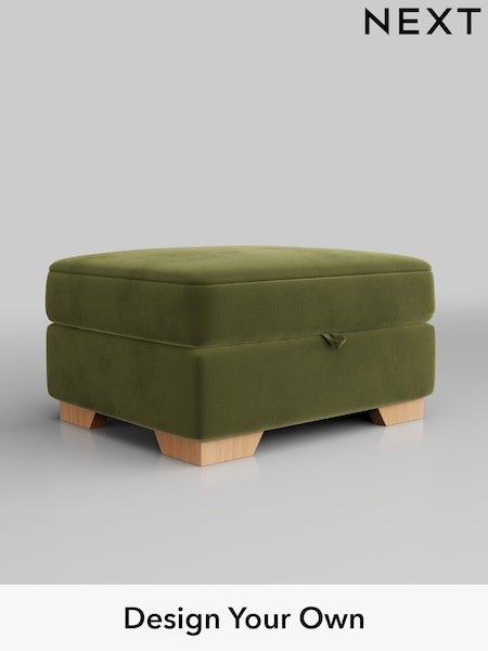 Plush Velvet Easy Clean/Mid Olive Green Clayton (B15897) | £499