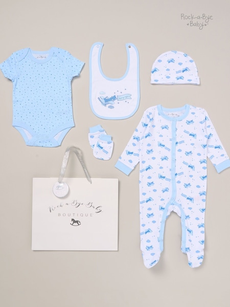 Rock-A-Bye Baby Boutique 100% Cotton 5-Piece Printed Gift Set (B15957) | £25