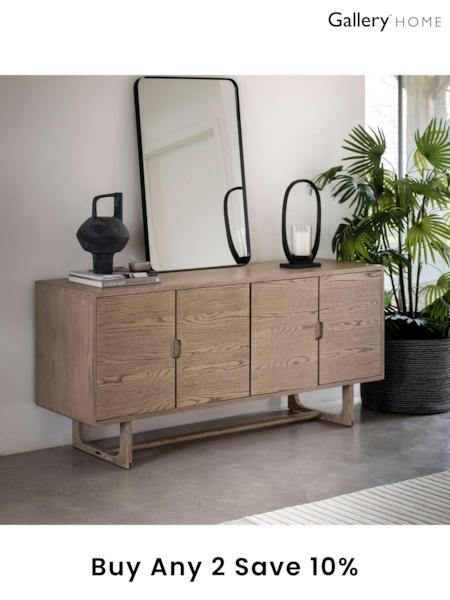 Gallery Home Brown Neston 4 Door Sideboard (B16173) | £1,106