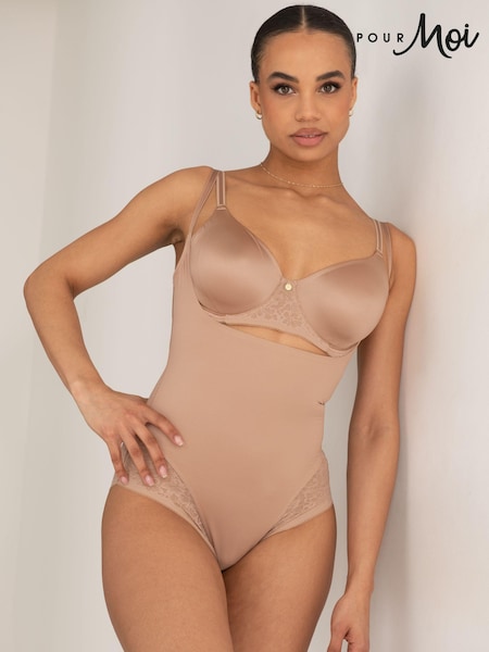 Pour Moi Nude Effortless Tummy Control Wear Your Own Bra Body Shapewear (B16288) | £49