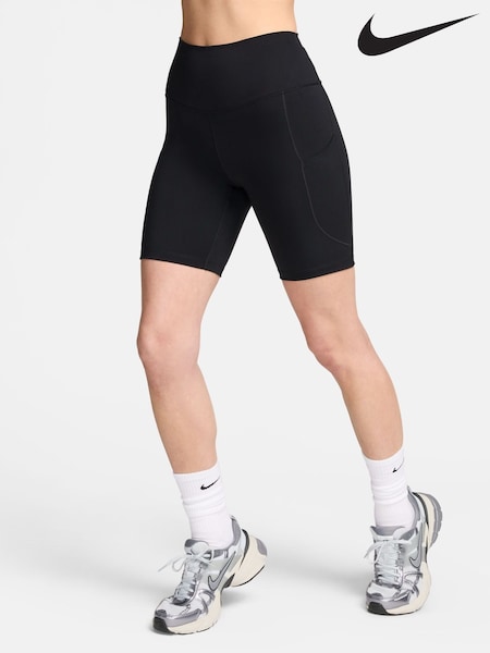 Nike Black One High-Waisted Cycling Shorts With Pockets (B16319) | £38