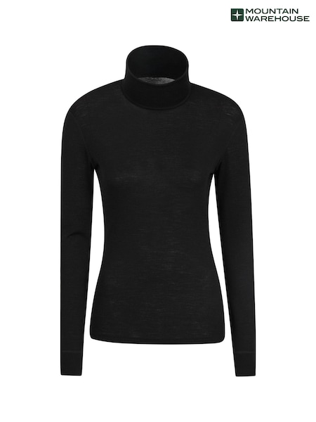 Mountain Warehouse Black Womens Merino Thermal Top (B16411) | £40