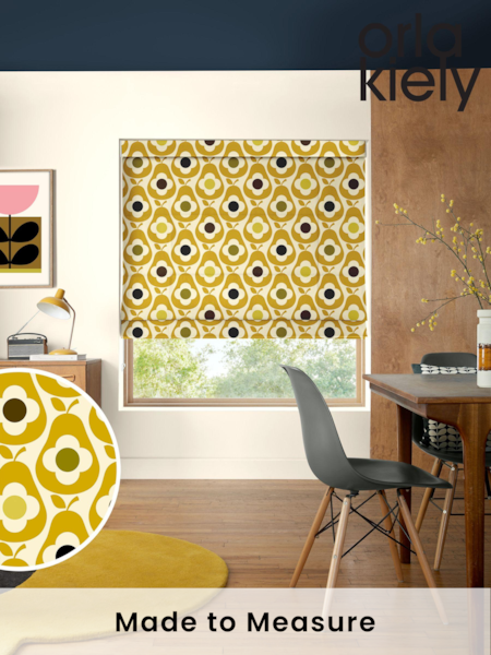Orla Kiely Yellow Multi Pear Made to Measure 100% Cotton Roman Blind (B16817) | £79