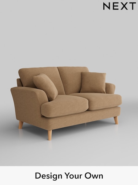 Fine Chenille Easy Clean/Mid Sand Beige Conway Relaxed Sit (B16875) | £1,150