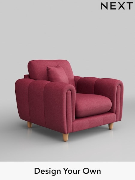 Fine Chenille Easy Clean/Mid Raspberry Pink Odella (B17100) | £875