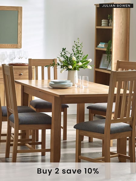 Julian Bowen Brown Mallory Extending Dining Table (B17488) | £650