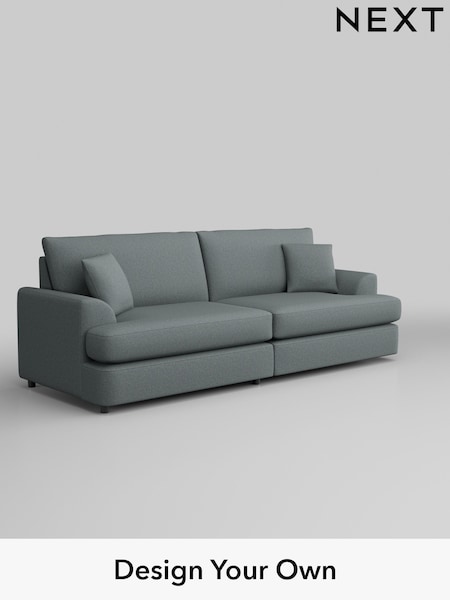 Tweedy Blend Easy Clean/Mid Slate Teal Green Parker Platform (B17539) | £1,350