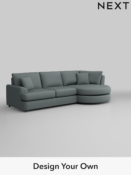 Tweedy Blend Easy Clean/Mid Slate Teal Green Parker Platform (B17539) | £2,075