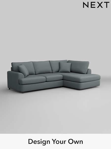 Tweedy Blend Easy Clean/Mid Slate Teal Green Parker Platform (B17539) | £2,099