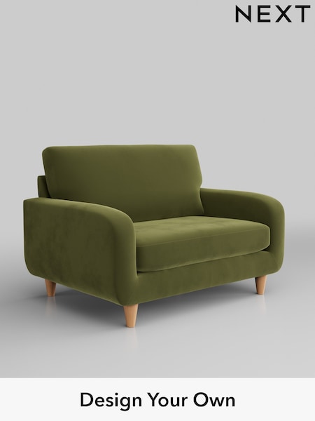 Plush Velvet Easy Clean/Mid Olive Green Camden (B17560) | £799