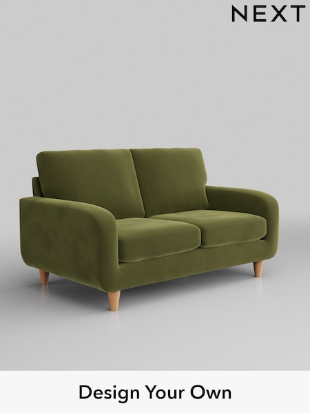 Plush Velvet Easy Clean/Mid Olive Green Camden (B17560) | £899