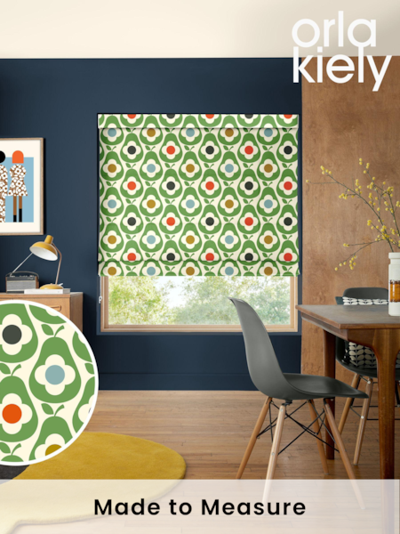 Orla Kiely Green Multi Pear Made to Measure 100% Cotton Roman Blinds (B17650) | £79