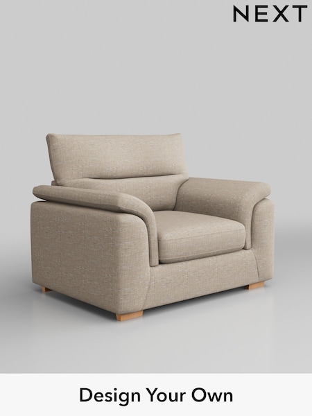 Boucle Weave Easy Clean/Dark Natural Hayden Highback (B17713) | £750