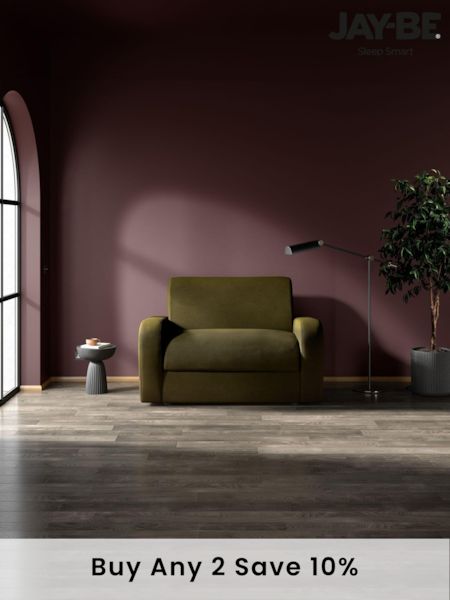Jay-Be Brushed Twill Hunter Green Brushed Deco Snuggle Sofa Bed (B17719) | £1,730
