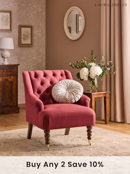 Laura Ashley Launton Rosewood Red Ropsley Accent Chair (B17739) | £425