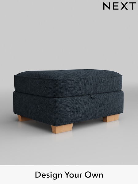 Luxe Chenille Weave/Navy Blue Hayden Highback (B17967) | £550