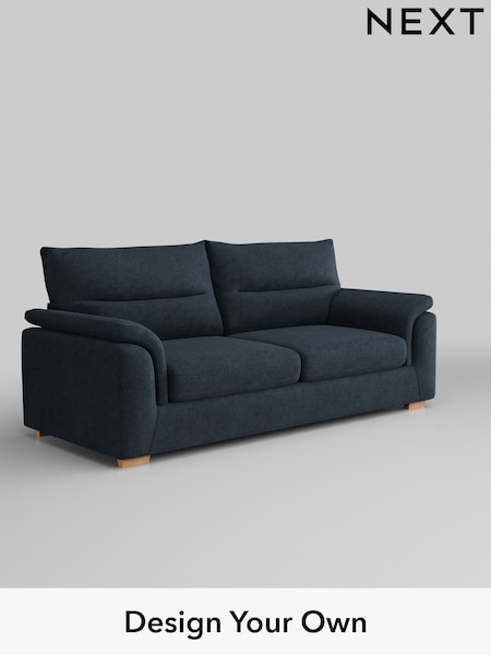 Luxe Chenille Weave/Navy Blue Hayden Highback (B17967) | £1,425