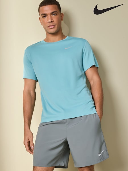 Nike Denim Turq Dri-FIT Miler Running T-Shirt (B20691) | £33