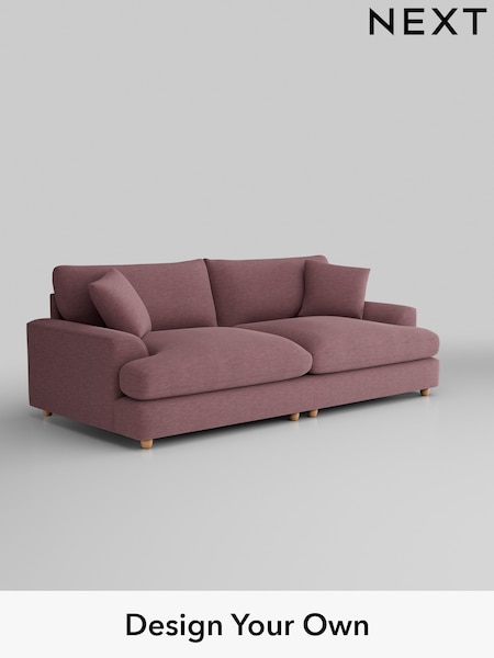 Fine Chenille Easy Clean/Mid Mulberry Purple Parker Platform Grand Relaxed Sit (B20962) | £1,799
