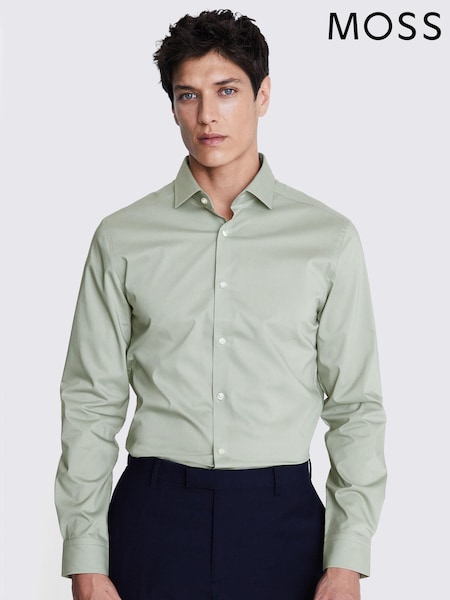 MOSS Green Slim Stretch Shirt (B20990) | £35