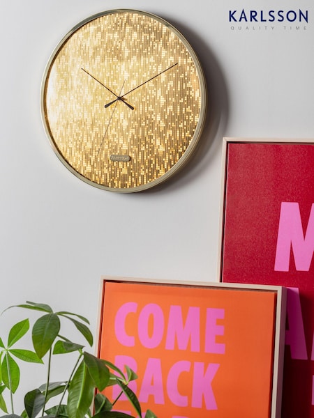 Karlsson Gold Bling Bling Wall Clock (B21698) | £68