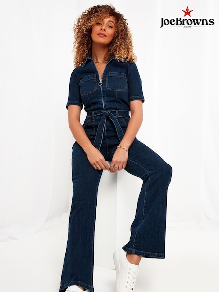 Joe Browns Blue Petite Roxie Denim Jumpsuit (B21811) | £70