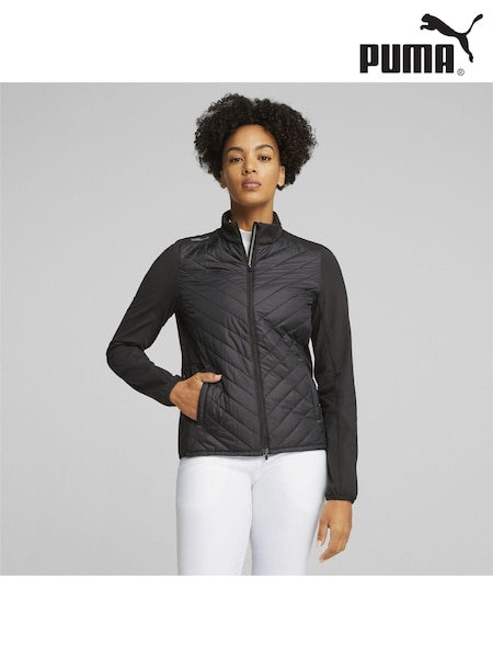 Puma Black Frost Golf Quilted Womens Jacket (B21833) | £130