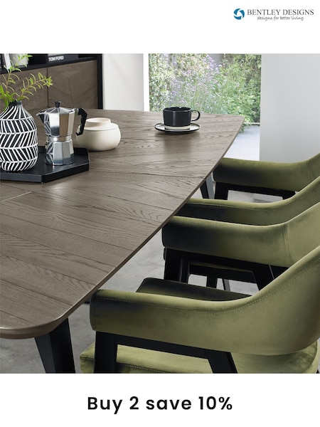 Bentley Designs Weathered Oak Peppercorn Emerson Extendable 4-6 Seater Dining Table (B21988) | £1,000