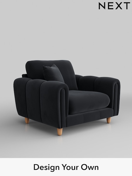 Plush Velvet Easy Clean/Charcoal Grey Odella (B22011) | £975