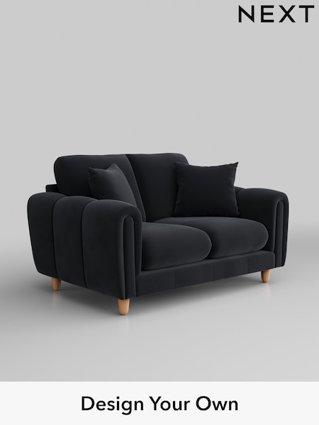 Plush Velvet Easy Clean/Charcoal Grey Odella (B22011) | £1,175