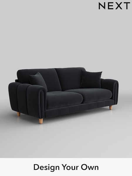 Plush Velvet Easy Clean/Charcoal Grey Odella (B22011) | £1,375