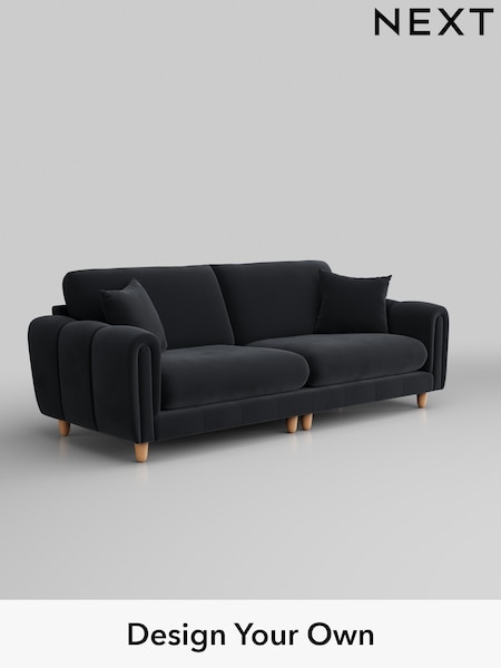 Plush Velvet Easy Clean/Charcoal Grey Odella (B22011) | £1,475