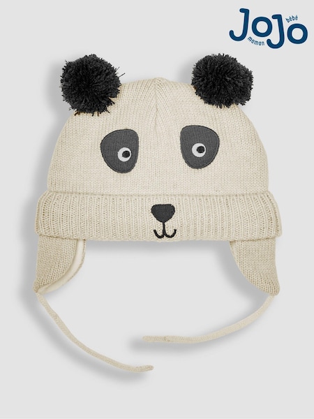 JoJo Maman Bébé Cream Panda Hat (B22699) | £16.50