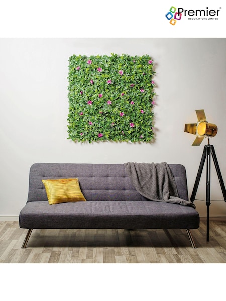 Premier Decorations Ltd Green/Pink Green 100x100cm Azalea Garden Living Wall (B22882) | £50
