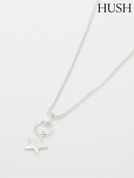 Hush Silver Tone Star Pendant Necklace (B22892) | £55