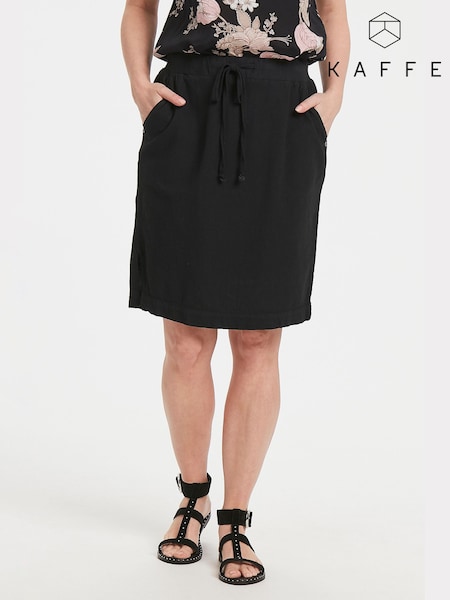 Kaffe Naya Knee Length Black Skirt with Tie Waist (B23046) | £30