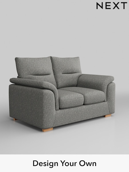 Chunky Boucle Easy Clean/Mid Grey Hayden Highback (B23051) | £1,025