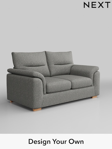 Chunky Boucle Easy Clean/Mid Grey Hayden Highback (B23051) | £1,125