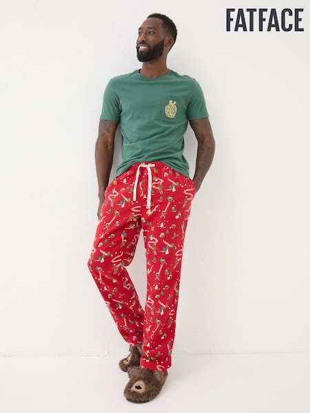 FatFace All Red All Good 100% Cotton Pudding Pyjama Bottoms (B23066) | £20