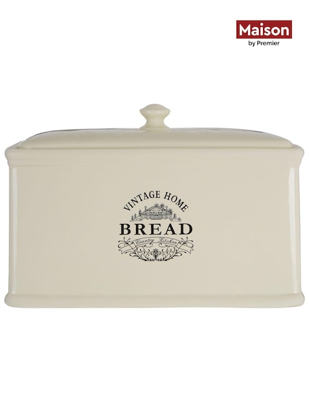 Maison by Premier Cream Vintage Home Bread Crock (B23259) | £60