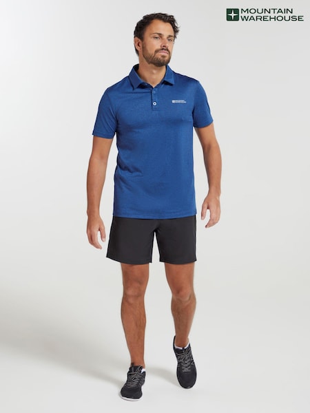 Mountain Warehouse Blue Deuce IsoCool Mens Breathable UV Polo Shirt (B23720) | £21