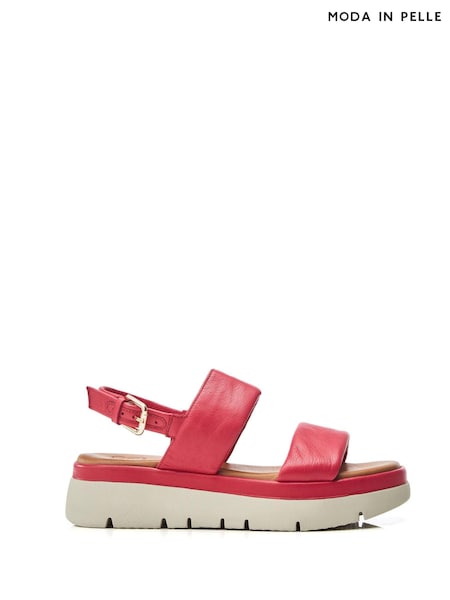 Moda in Pelle Netty Two Part Platform Leather Sandal (B23828) | £89