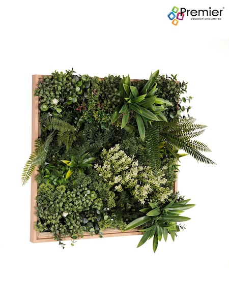 Premier Decorations Ltd Green 50x50cm Jade Envy Artificial Garden Wall Art (B24345) | £62
