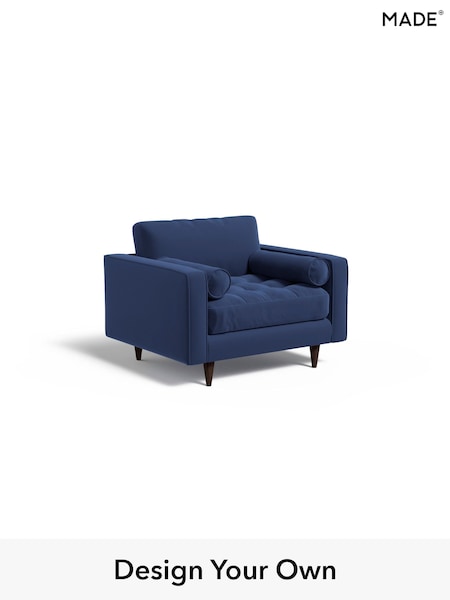 Matt Velvet Easy Clean/Navy Blue Scott By Made (B24430) | £799