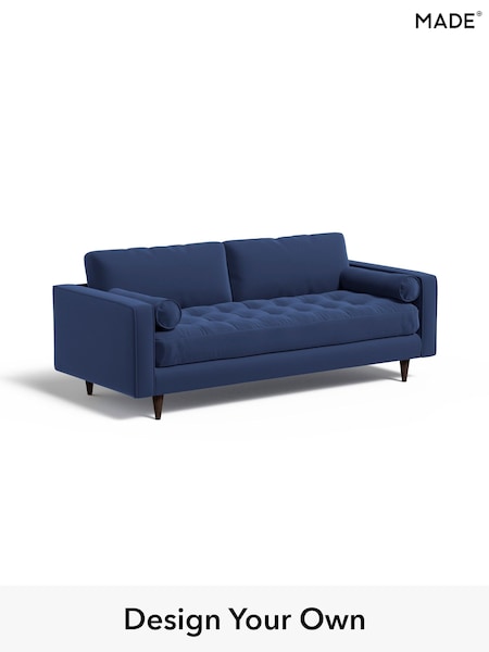 Matt Velvet Easy Clean/Navy Blue Scott By Made (B24430) | £1,099