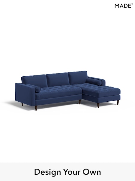 Matt Velvet Easy Clean/Navy Blue Scott By Made (B24430) | £1,775