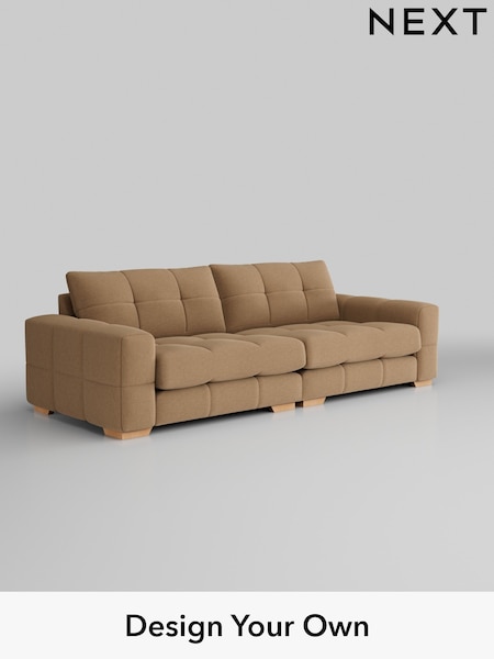 Fine Chenille Easy Clean/Mid Sand Beige Brooke Deep Sit (B24435) | £1,825