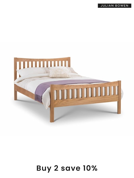 Julian Bowen Natural Oak Bergamo Wooden Bed (B24497) | £370 - £425