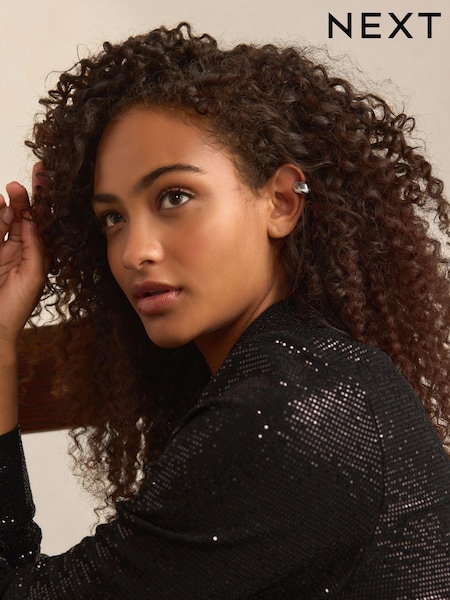 Silver Tone Chunky Ear Cuffs (B24604) | £8