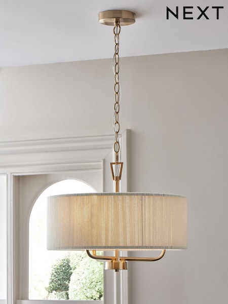 White Yale 3 Light Fitting Chandelier Ceiling Light (B24852) | £120